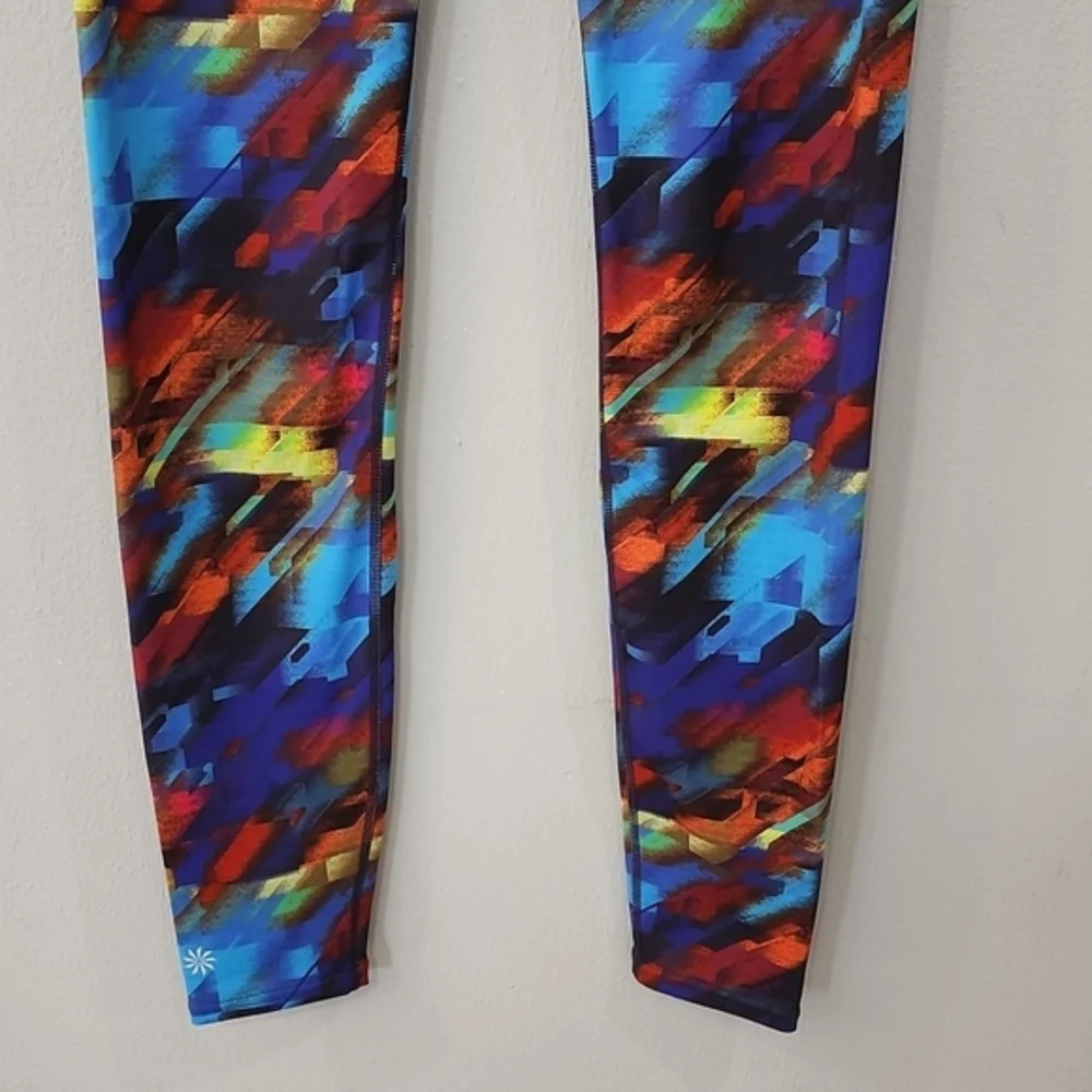 Athleta Womens Size Small Hight Rise Colorburst Sonar Leggings In Multicolor‎